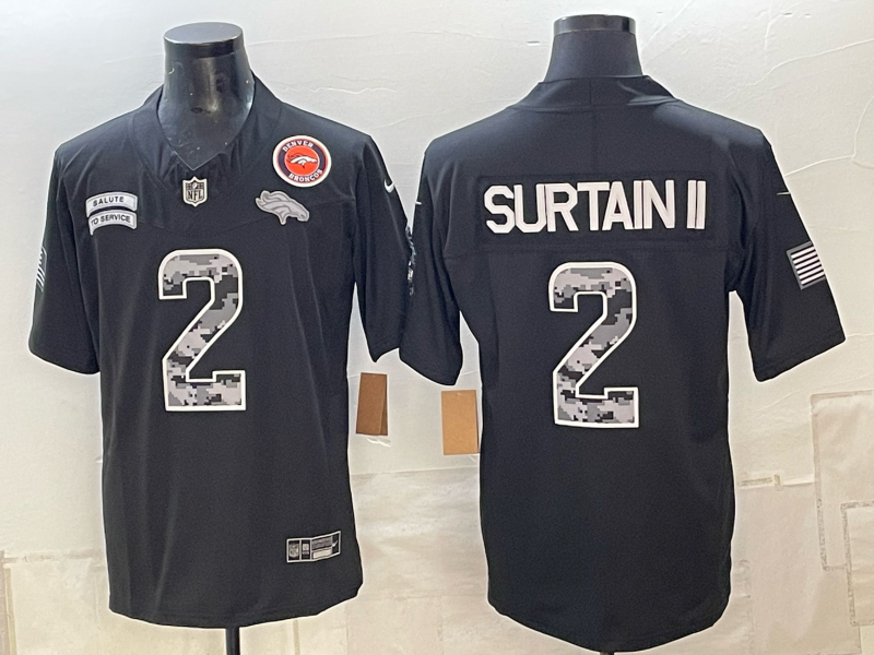Men 2026 Denver Broncos #2 Surtain II black Nike Limited NFL Jersey 101602